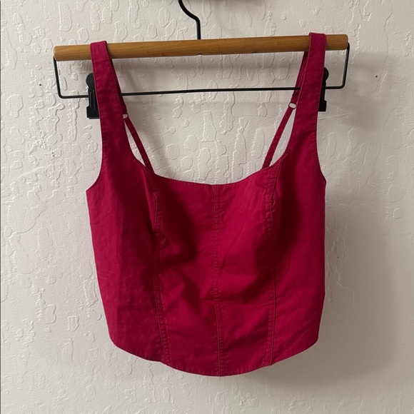 Abercrombie & Fitch Pink Crop Corset Bustier Style Tank Top Small - Picture 2 of 4